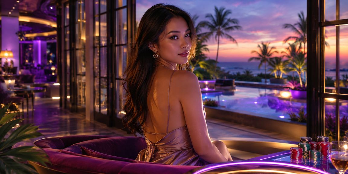 Người dùng thư giãn tại Mũi Né với tách cà phê — biểu tượng của sự cân bằng khi chơi game có trách nhiệm