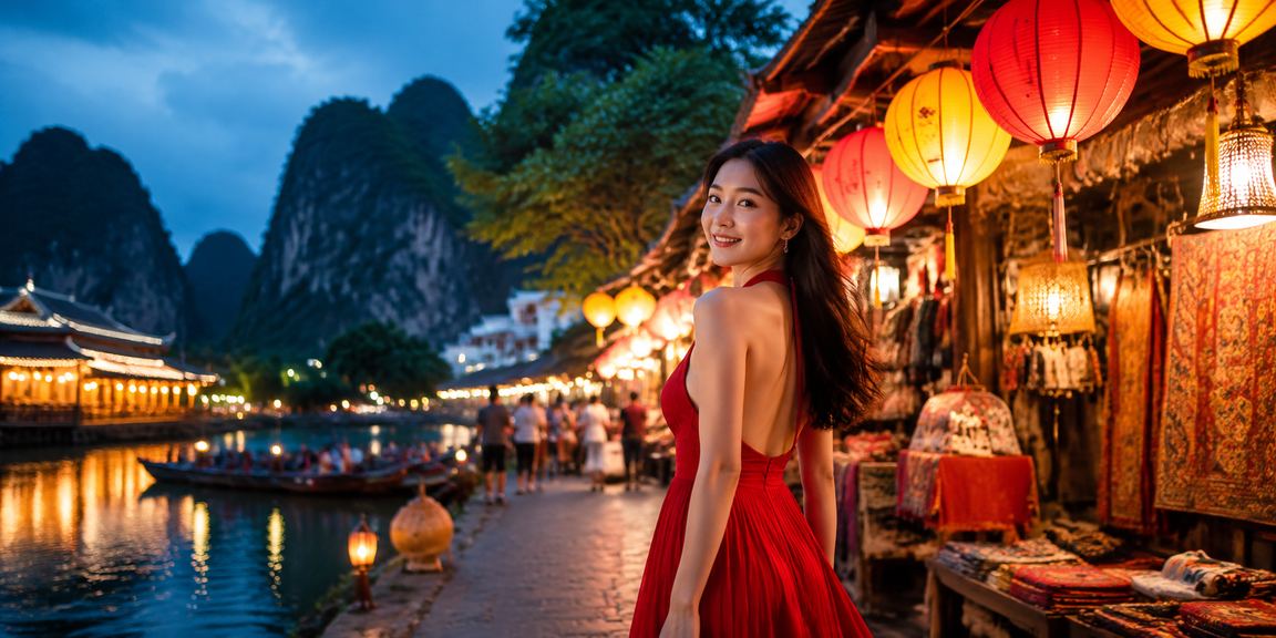 Người chơi tại chợ đêm Ninh Bình khám phá ưu đãi đăng ký tài khoản 971 trên điện thoại