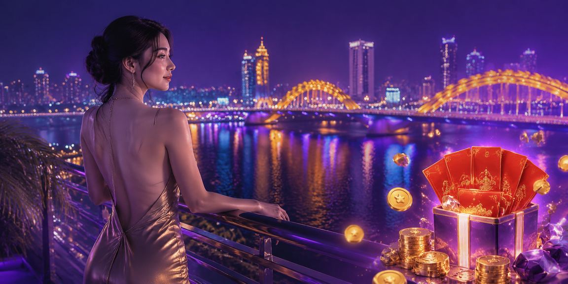 Không khí Sài Gòn rực rỡ ánh đèn neon với phong bao đỏ may mắn trong mùa lễ hội game